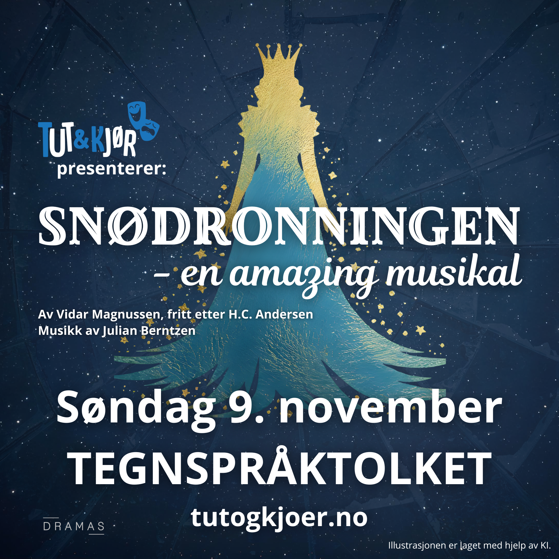 Plakat Snødronningen – tegnspråktolket